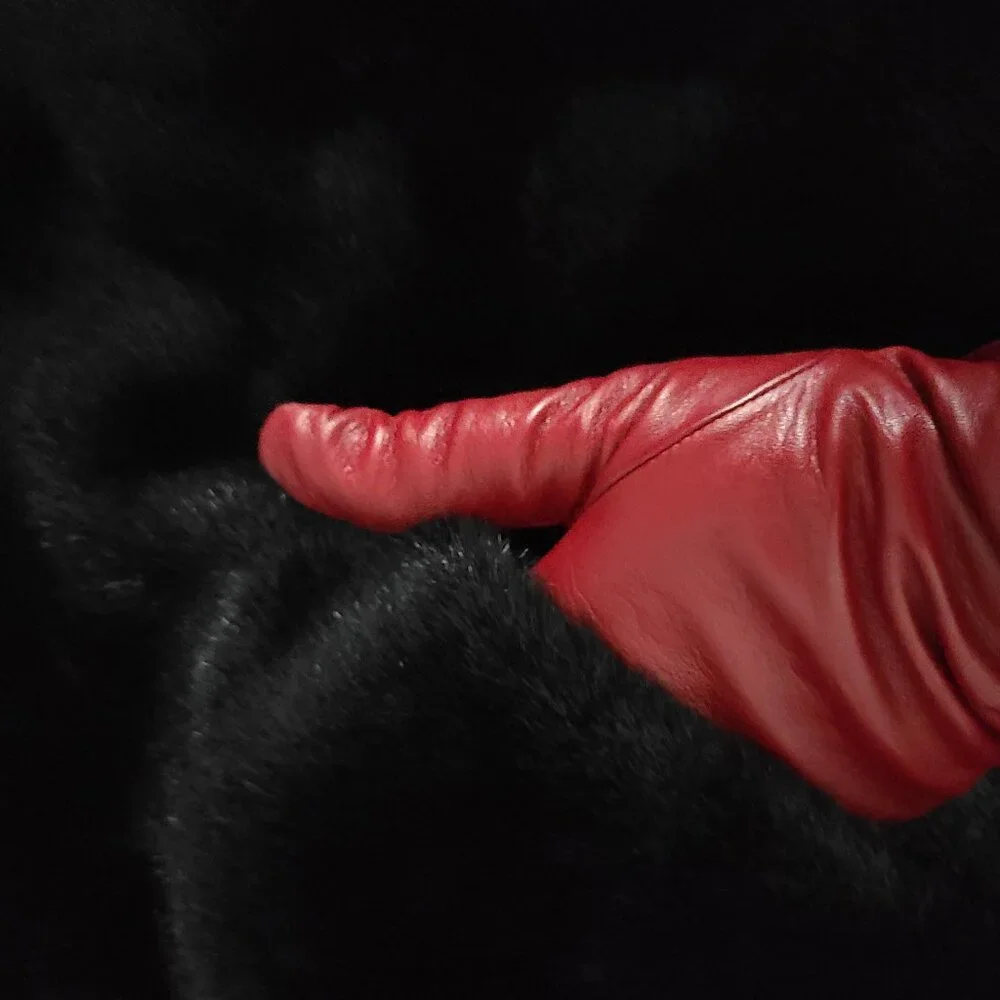 ALPINE STUDIO ~ Black Faux Mink Coat with Hood ~ XL ~ 38” L - Picture 7 of 16